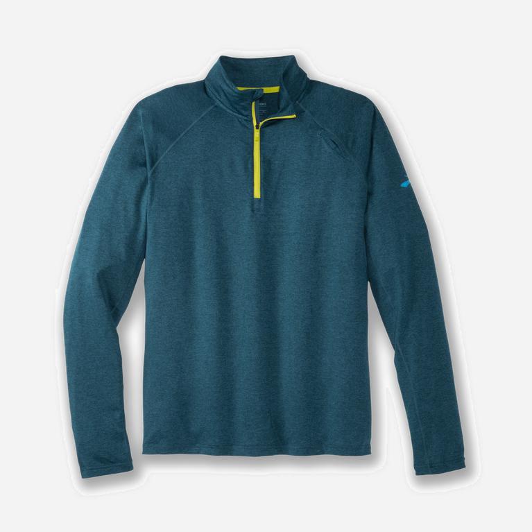 Brooks Dash 1/2 Zip Mens Running Jackets - Heather Alpine/Bright Moss/CadetBlue - Philippines (06852